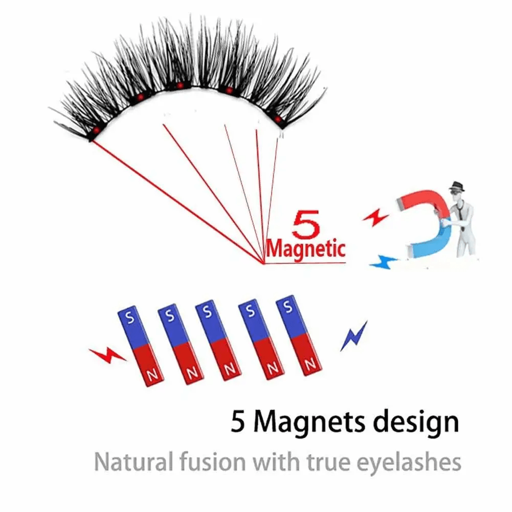Reusable 3D Magnetic Eyelashes