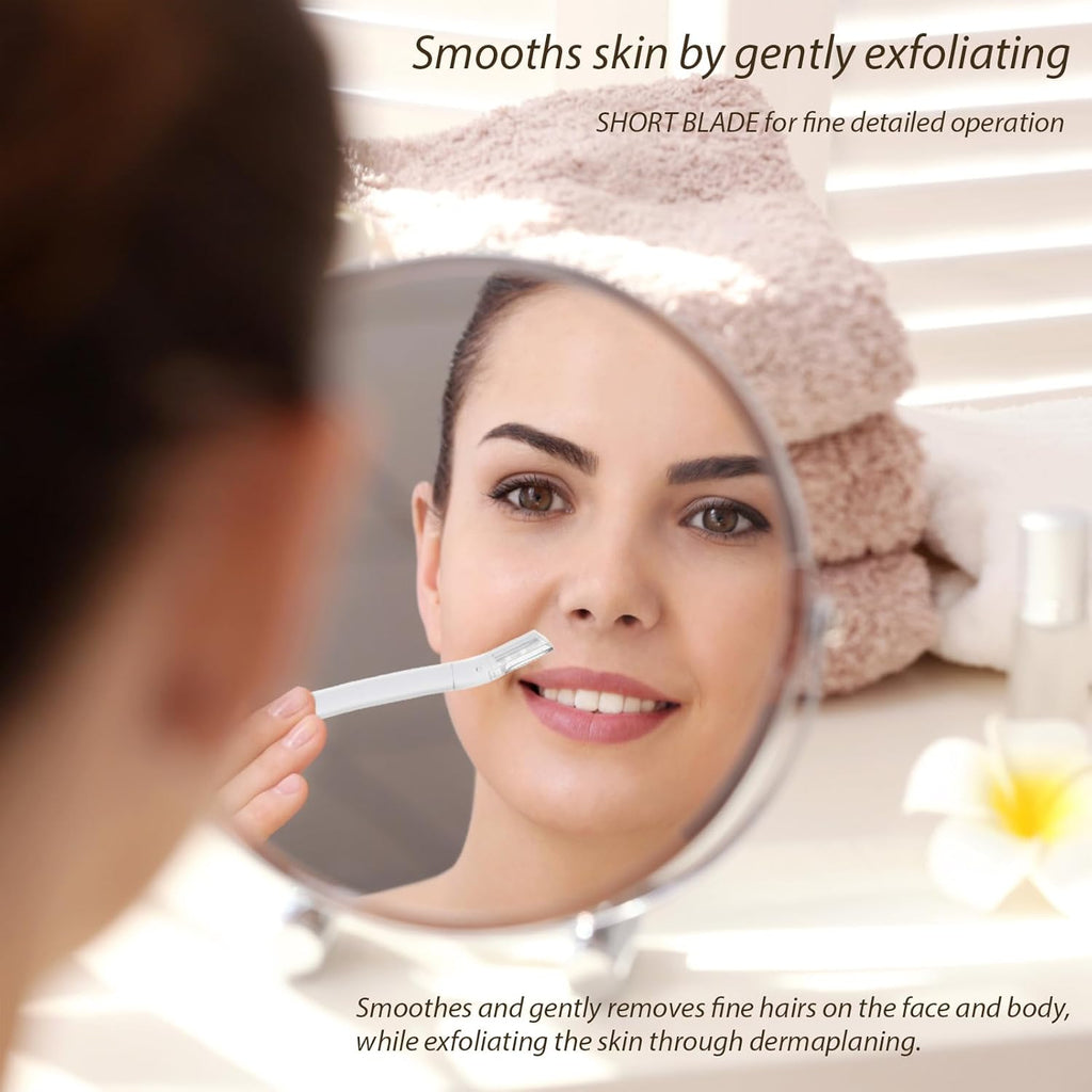 Dermaplane Razor for Women and Men - 12 Pcs Facial Shaver for Peach Fuzz, Eyebrow Hair Removal, and Gentle Exfoliation -