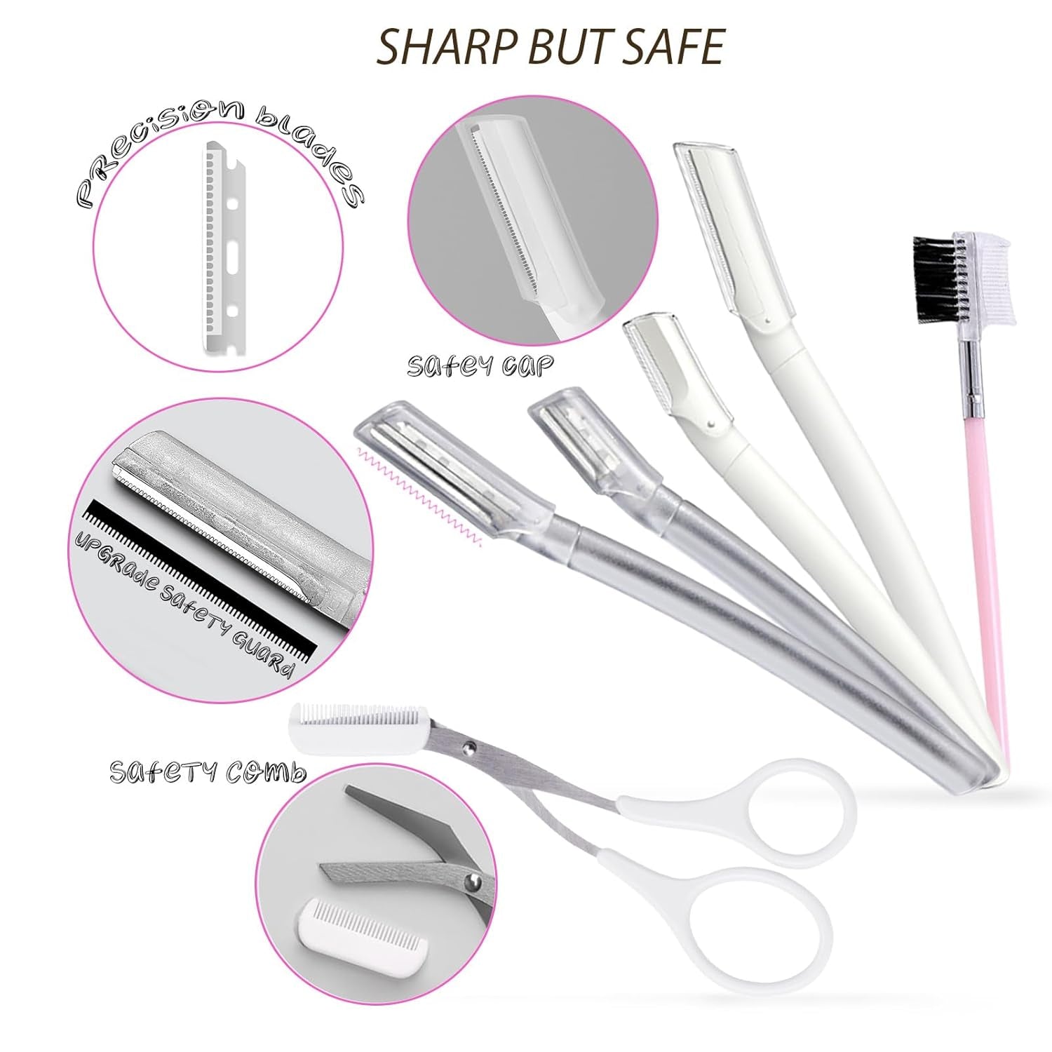 Dermaplane Razor for Women and Men - 12 Pcs Facial Shaver for Peach Fuzz, Eyebrow Hair Removal, and Gentle Exfoliation -