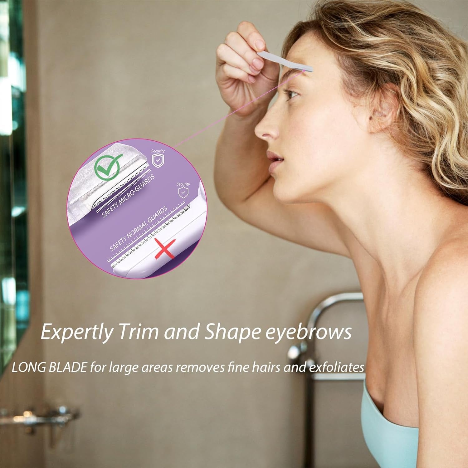 Dermaplane Razor for Women and Men - 12 Pcs Facial Shaver for Peach Fuzz, Eyebrow Hair Removal, and Gentle Exfoliation -