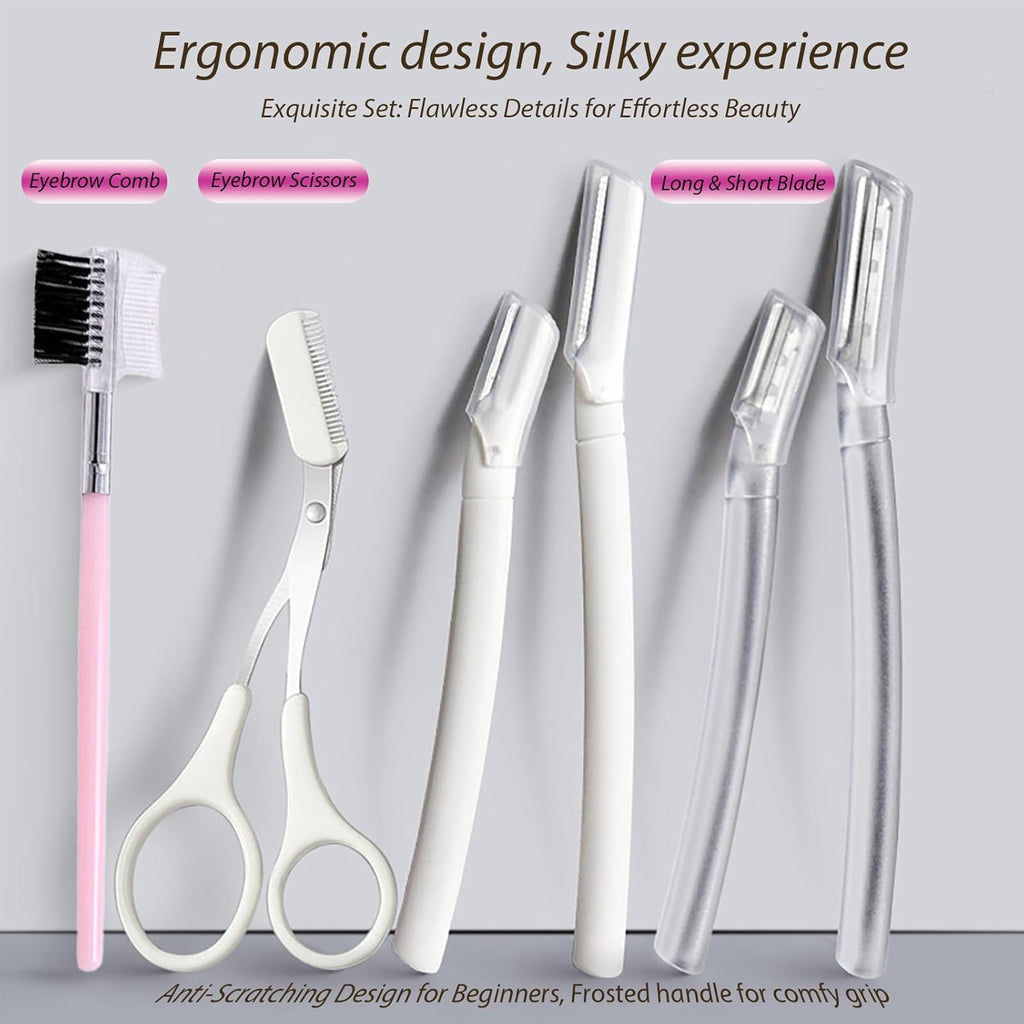 Dermaplane Razor for Women and Men - 12 Pcs Facial Shaver for Peach Fuzz, Eyebrow Hair Removal, and Gentle Exfoliation -