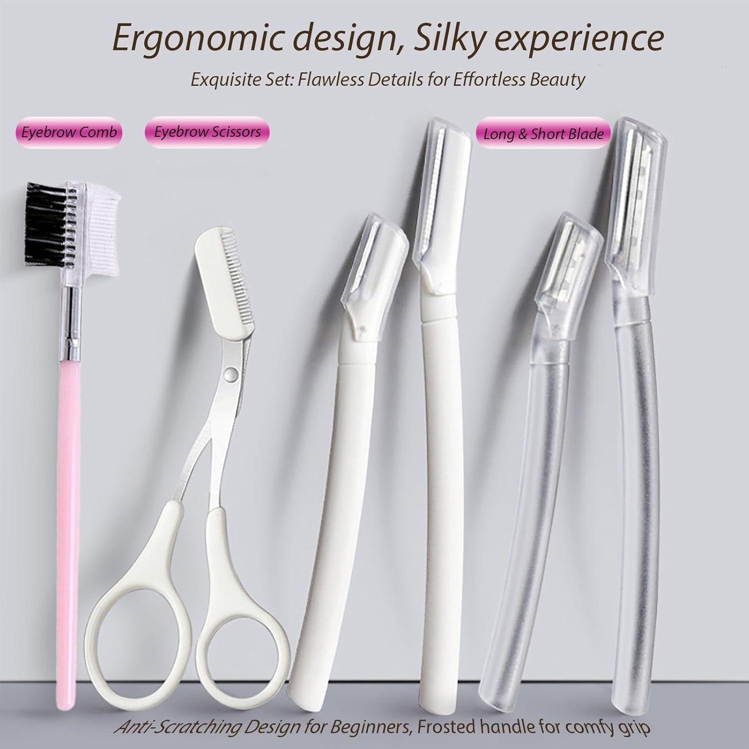 Dermaplane Razor for Women and Men - 12 Pcs Facial Shaver for Peach Fuzz, Eyebrow Hair Removal, and Gentle Exfoliation -