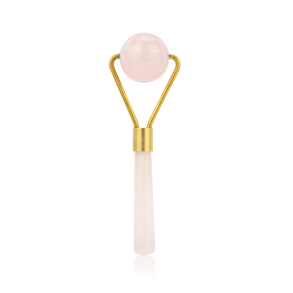 Natural Rose Quartz Facial Massage Crystal Stone Body Jade Massager Derma Roller Skincare Ice Roller Wrinkle Removal Beauty Tool