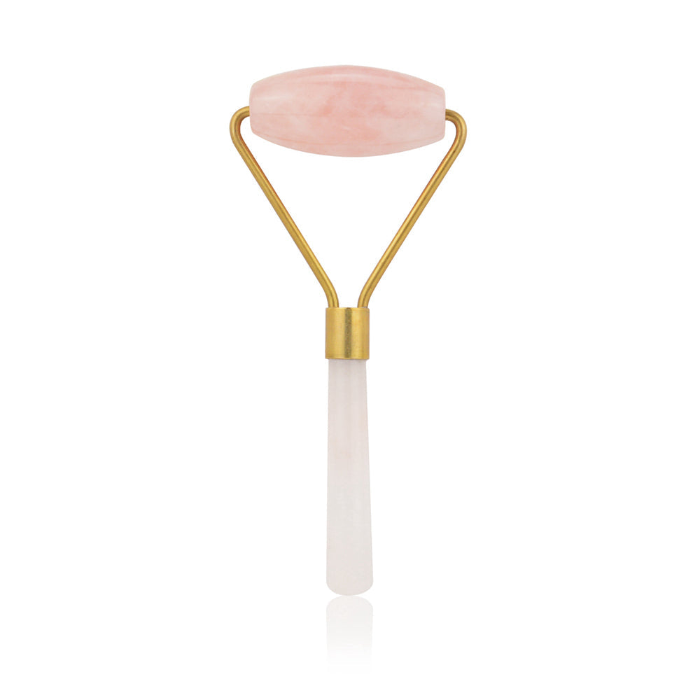 Natural Rose Quartz Facial Massage Crystal Stone Body Jade Massager Derma Roller Skincare Ice Roller Wrinkle Removal Beauty Tool