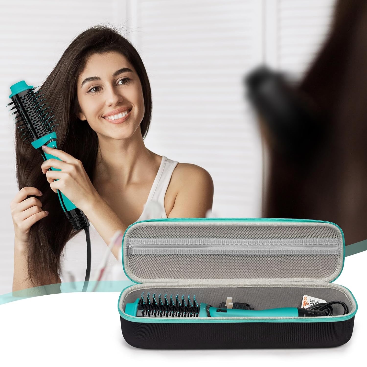 Case for Revlon One Step Volumizer plus Hair Dryer and Styler, Hard Travel Case for Revlon One Step Volumizer plus 2.0 Hair Dryer Brush HAIR Le Volume 2-In-1 Titanium Blow Dryer Brush Storage Bag
