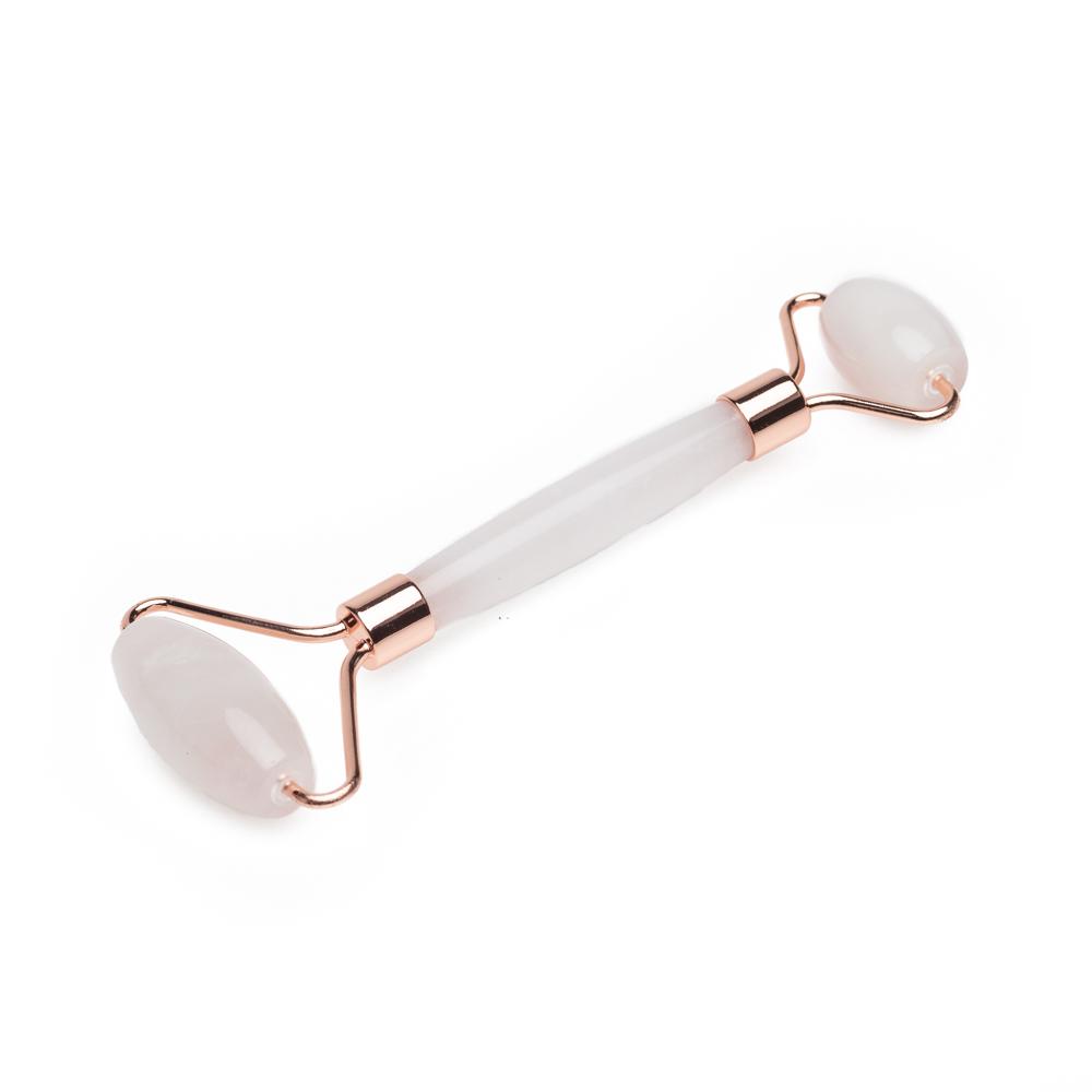 Rose Quartz Facial Roller – Dual-Ended Beauty Tool for Calming, Cooling & Skin Radiance