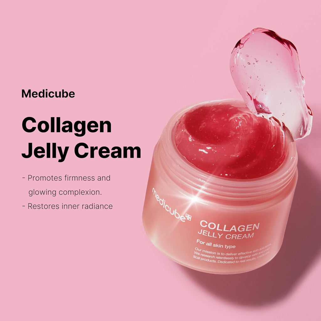 medicube Collagen Jelly Cream- Niacinamide & Freeze-Dried Hydrolyzed Collagen-Boosts skin barrier hydration & gives 24h Glow & Firmer looking skin | No artificial color, Korean skincare (3.71 fl.oz.)